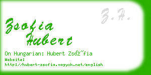 zsofia hubert business card